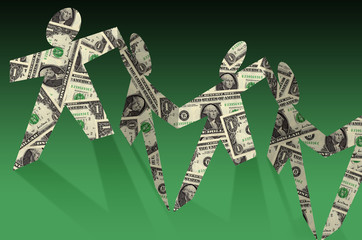 Cut out dollar men