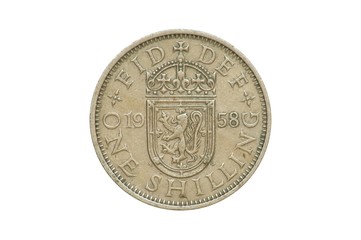 Old Coin dated 1958, One Shilling