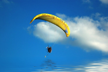 Paraglider over Water