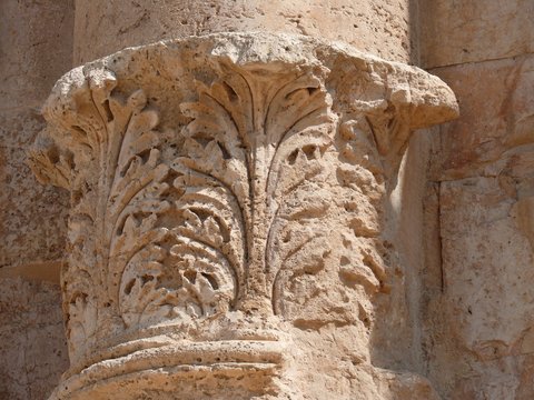 Close up of an ancient column ornament
