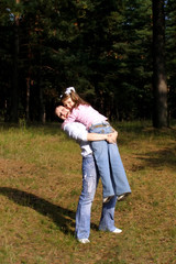Fototapeta premium mother and daughter