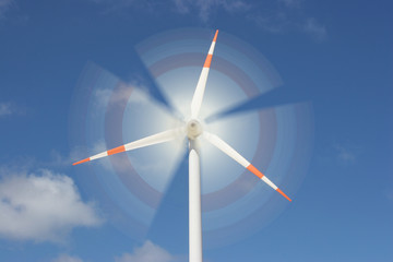 bewegingseffect op de generator van de windmolen power