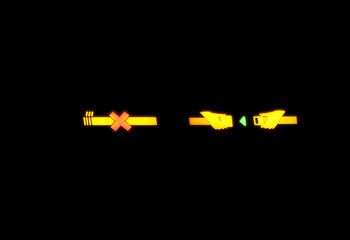 fasten seatbelts sign and don't smoke sign