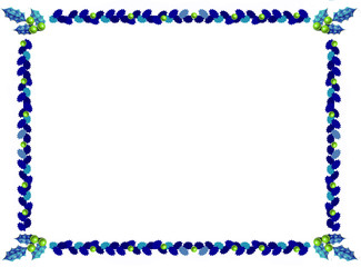 blue christmas border