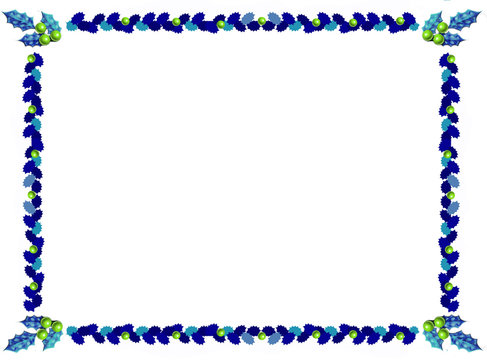 Blue Christmas Border