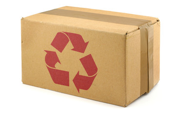 cardboard box with symbol
