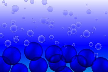 Blue Bubbles in Different Depths