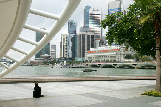 Singapore skyline on sunny day