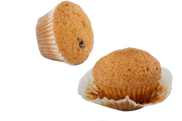 muffins isolated on white