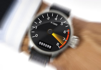 Wrist watch to measure the stress