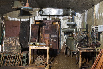 Fototapeta premium Old bunker from war - Wlodarz - poland (factory of rocket V2 )