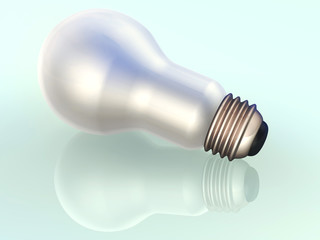 Light bulb 3d concept illustration