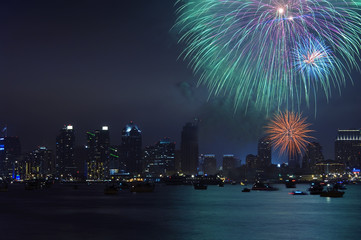 Fireworks over San Diego