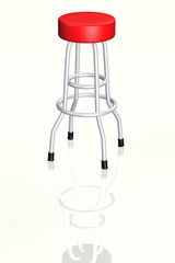 Bar stool 3d concept illustration