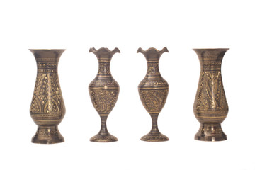 Vases From The Middle East Isolated on White Background