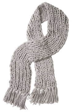 Wool gray scarf