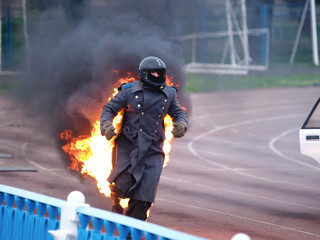 persons aflame