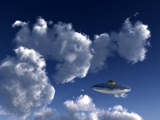 Fototapeta na wymiar UFO In Sky 5