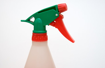 close up of spray bottle head and nozzle