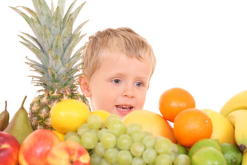 Fototapeta na wymiar fruity kid