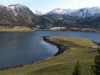 Obraz na płótnie Canvas Fjord Mountainscape