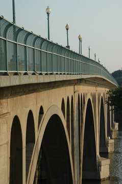 Key Bridge Leading into Georgetown Washington DC