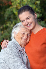 Senior and young woman