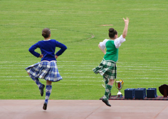 two girls highland dancing
