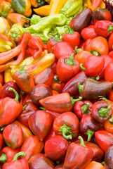 Assortment of colorful peppers