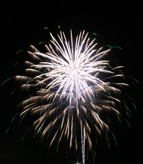 Night celebration fireworks upon dark sky 018