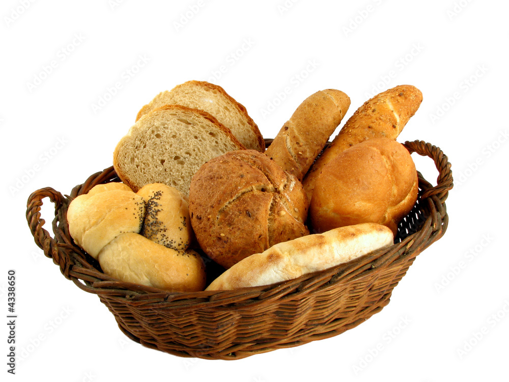 Wall mural bread in a basket