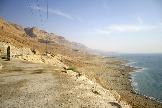 dead sea coastline in israel