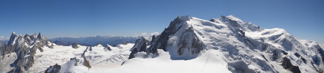 Panoramique Mont Blanc et sommets
