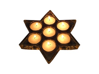 Diamond Candle Holder on a White Background.