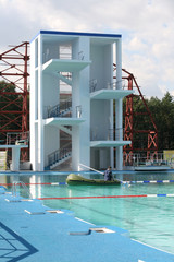 Springboard for jumps in water