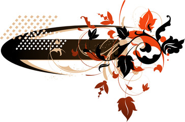 Floral banner. Vector illustration