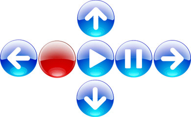 boutons enregistrement lecture et déplacement