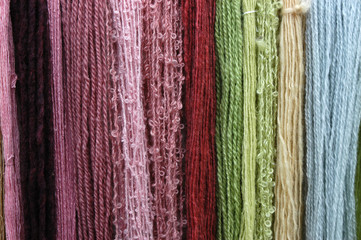 coloured wool