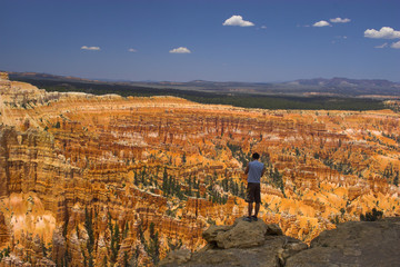 Tourists near formations