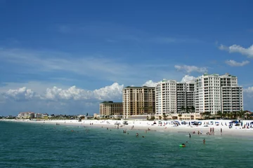 Papier Peint photo Clearwater Beach, Floride condos de plage