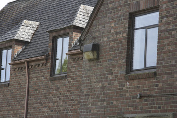 Tudor style brick home