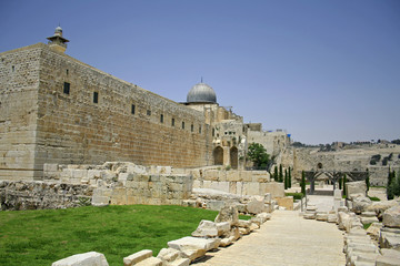 wailing western and southern wall, jerusalem, israel