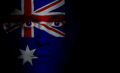 Australian Flag - Male Face