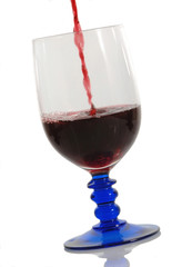 Red wine pouring