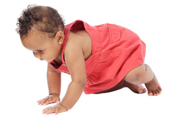 Fototapeta na wymiar baby learning to walk
