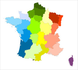 Fototapeta na wymiar La France des régions