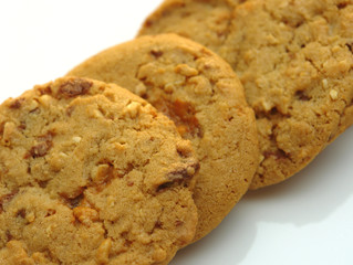 peanut butter cookies close up