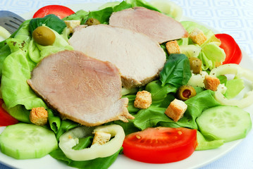 leberkäse mit salat