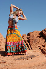 Mature woman dancing