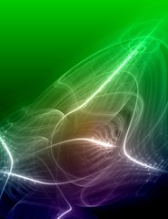 Colorful 3D rendered fractal design (abstract background)